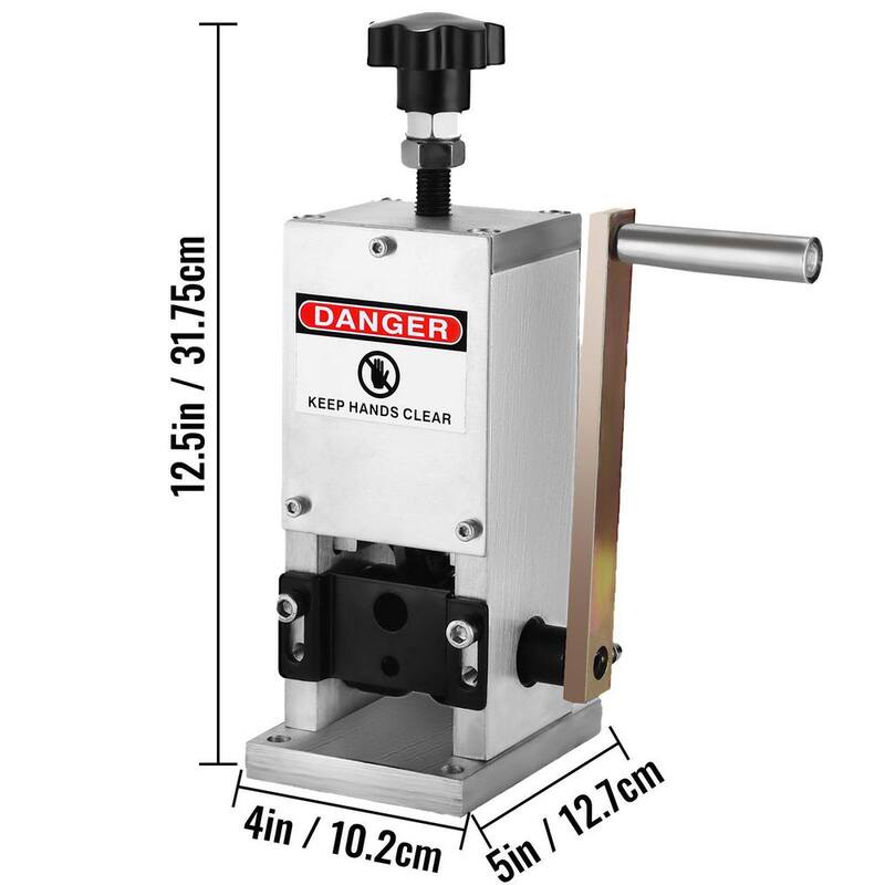 Máquina manual para pelar alambre VEVOR de 0.06 pulgadas a 0.98 pulgadas con manivela de aluminio para reciclar cobre de desecho - SD-25BXQ000000001V0