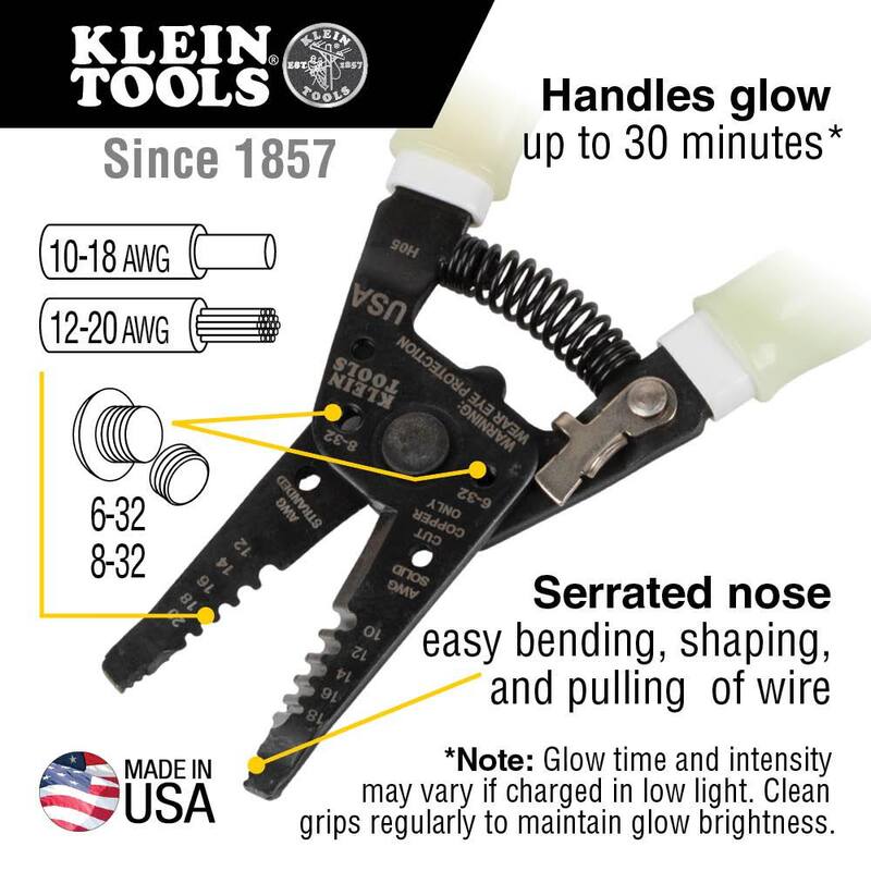 Herramienta Klein Tools de Alta Visibilidad Klein-Kurve Pelacables/Cortador - 11055GLW.