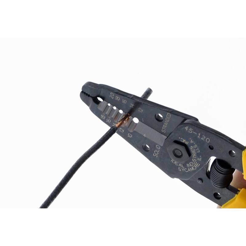 Pelacables e interruptor IDEAL T-Stripper para cables sólidos de calibre 10-18 AWG - 45-120