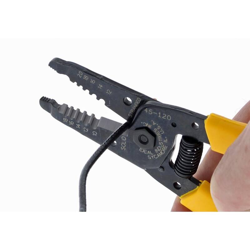 Pelacables e interruptor IDEAL T-Stripper para cables sólidos de calibre 10-18 AWG - 45-120
