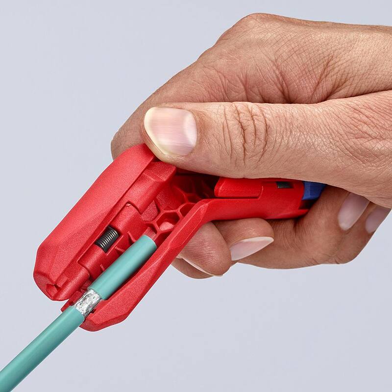 KNIPEX ErgoStrip Herramienta universal para desmontar, pelar y cortar alambre para tamaños métricos de alambre - 16 95 01 SB