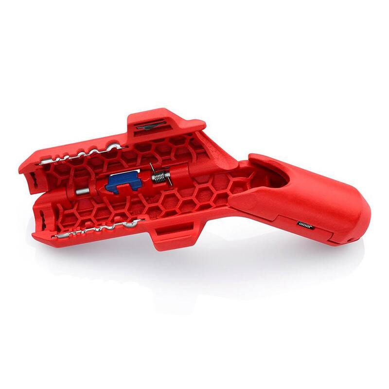 KNIPEX ErgoStrip Herramienta universal para desmontar, pelar y cortar alambre para tamaños métricos de alambre - 16 95 01 SB