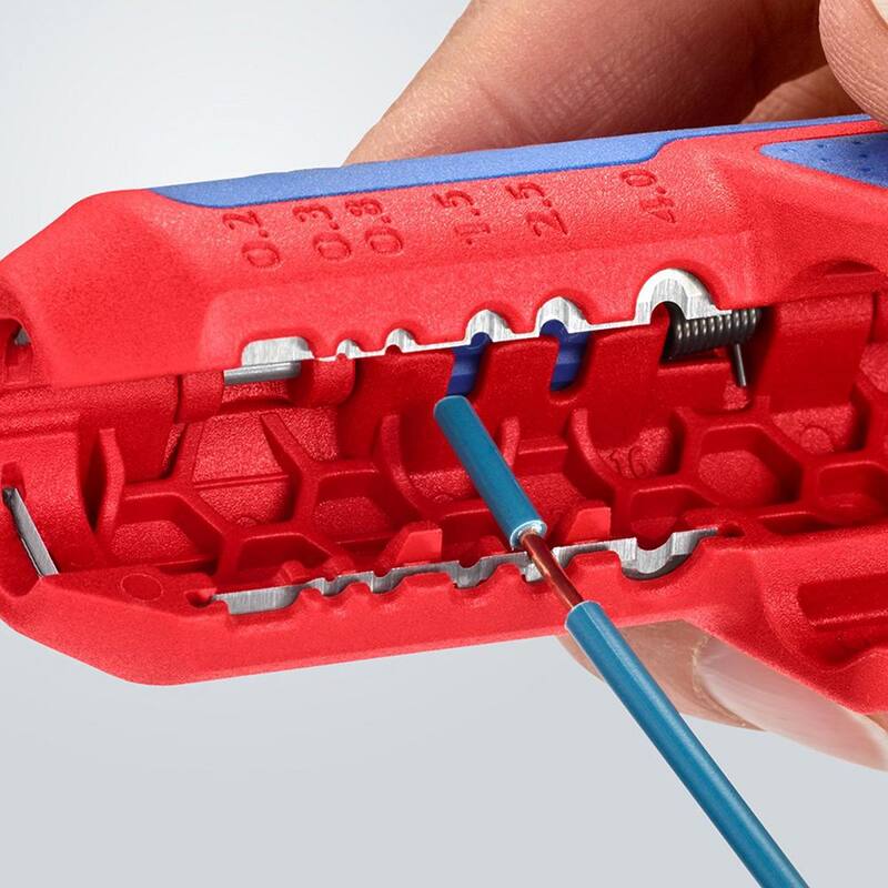 KNIPEX ErgoStrip Herramienta universal para desmontar, pelar y cortar alambre para tamaños métricos de alambre - 16 95 01 SB