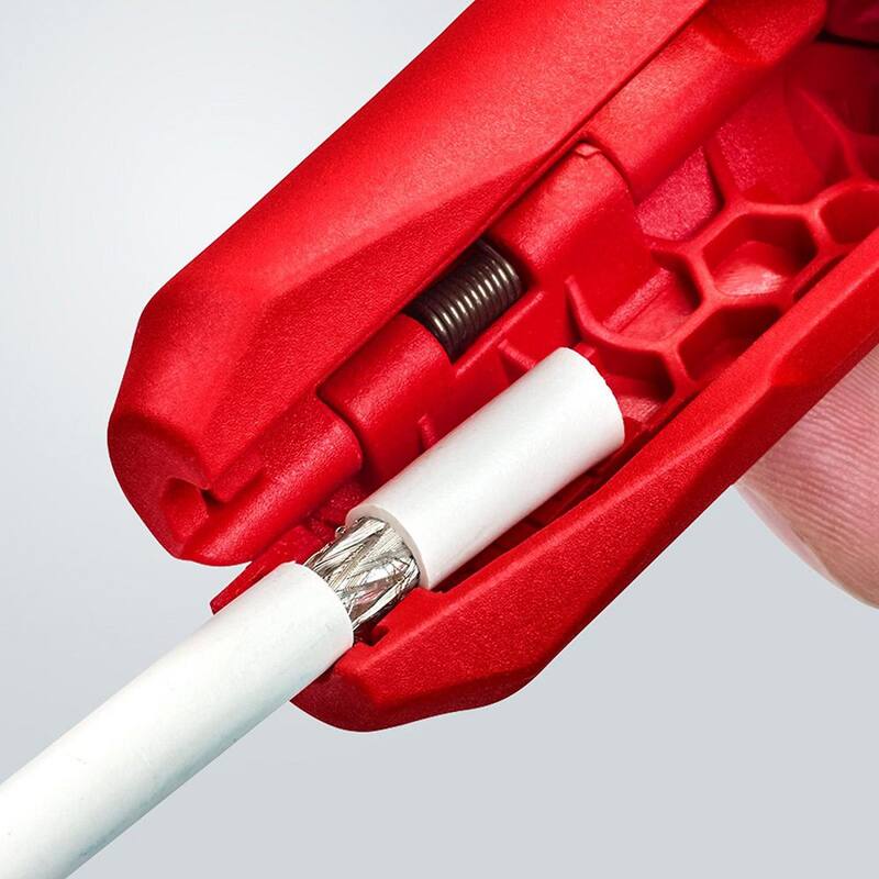 KNIPEX ErgoStrip Herramienta universal para desmontar, pelar y cortar alambre para tamaños métricos de alambre - 16 95 01 SB
