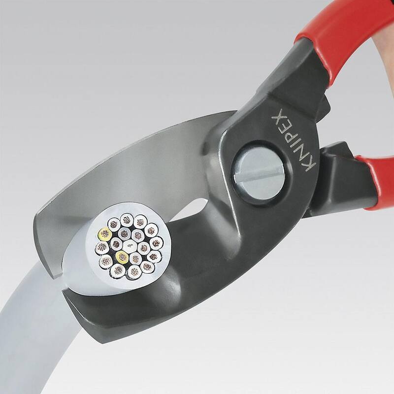 KNIPEX 8 pulgadas tijeras de cables de cobre y aluminio de servicio pesado con doble filo de corte - 95 11 200