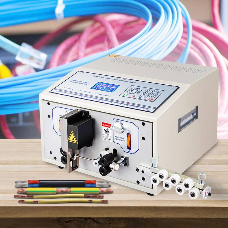 Máquina automática cortadora y peladora de cables de computadora VEVOR de 0.1 a 4.5mm² con cortador de alambre automático y longitud de corte de 1-9999 mm - SWT508-SD4.5PFBXJV1