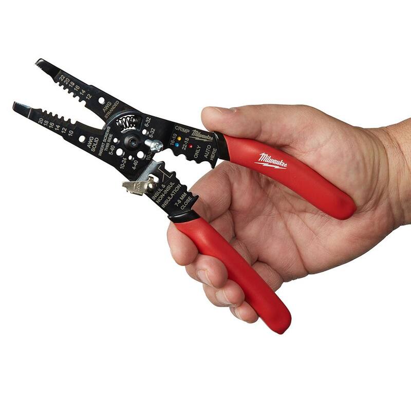 Desnudadores de cable y pinzas para electricistas de combinación de 2 piezas de Milwaukee de 7.75 pulgadas con pinzas multiusos - 48-22-3079-48-22-6579.