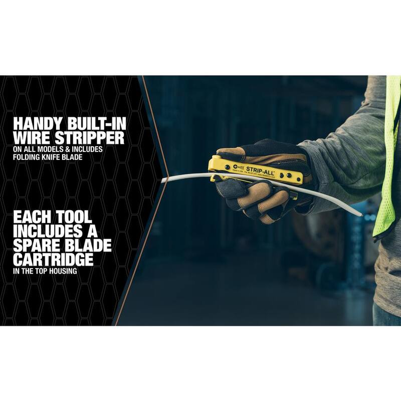 Southwire Strip-All Cable Stripper Plus Utility Knife - 59817340

Despojador de Cable Strip-All de Southwire más Cuchillo de Utilidad - 59817340