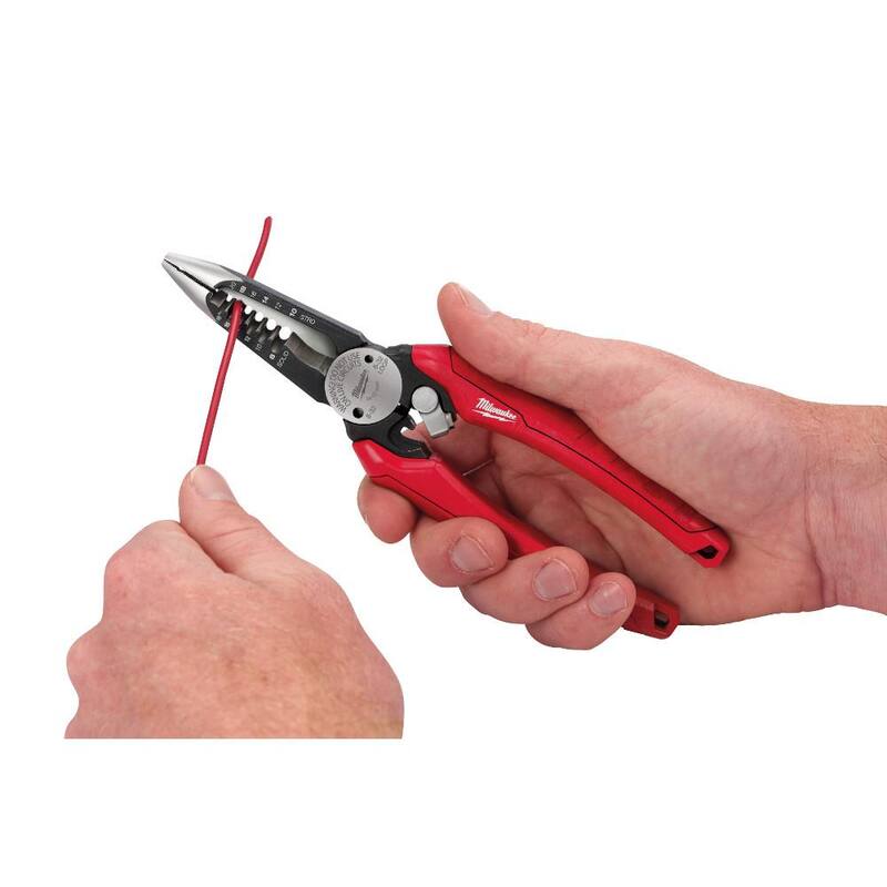 Juego de 3 piezas de Milwaukee: Pelacables, pinzas y tenazas eléctricos combinados 6-en-1 de 7.75 pulgadas, y pinzas de mandíbula recta de 6 y 10 pulgadas - 48-22-3079-48-22-6330.