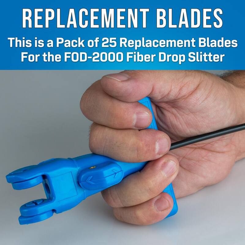 Cuchilla de repuesto para pelacables de fibra óptica JONARD TOOLS (paquete de 25) - FOD-RB25