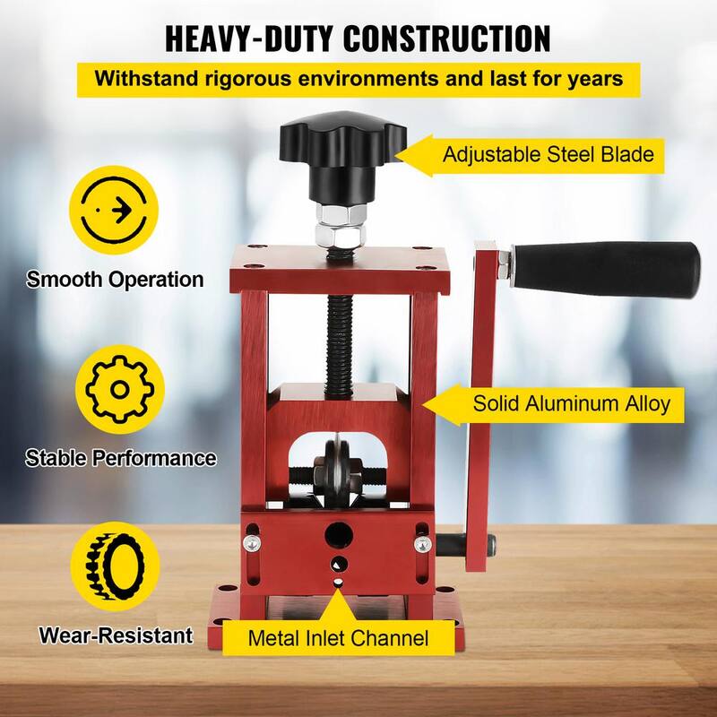 Máquina manual para pelar alambre VEVOR 1.5 mm x 20 mm Peladora de cables de chatarra operada a mano de aleación de aluminio para reciclaje de alambre - HXSD-025MINIBXJSDV0