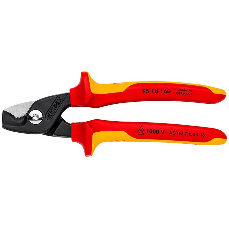 KNIPEX Tijeras de cable StepCut aisladas de 1000 voltios - 95 18 160 US