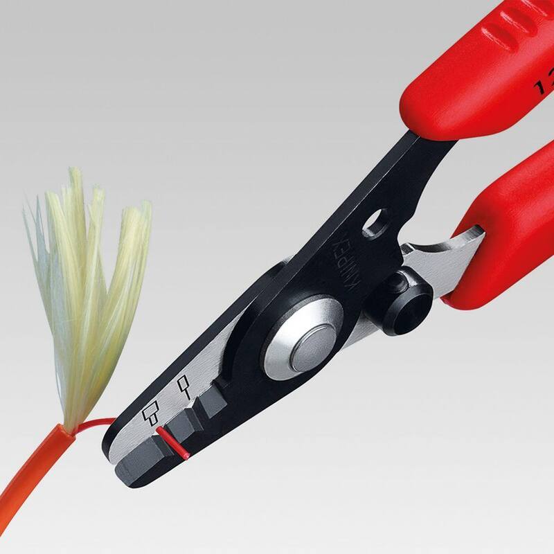 Pelacables KNIPEX de 5-1/4 pulgadas para fibra óptica - 12 82 130 SB