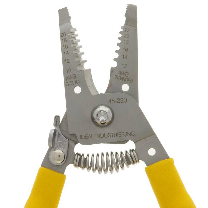 Pelacables/Cortador de alambre de acero inoxidable IDEAL Recto, 10-20 AWG Sólido, 12-22 AWG Trenzado - 45-220