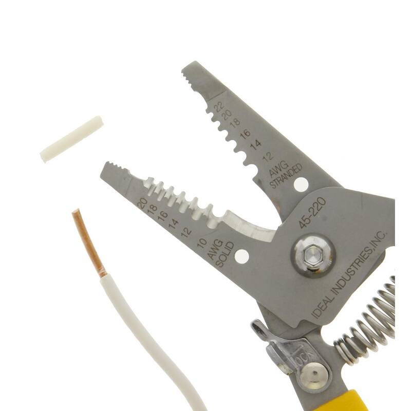 Pelacables/Cortador de alambre de acero inoxidable IDEAL Recto, 10-20 AWG Sólido, 12-22 AWG Trenzado - 45-220