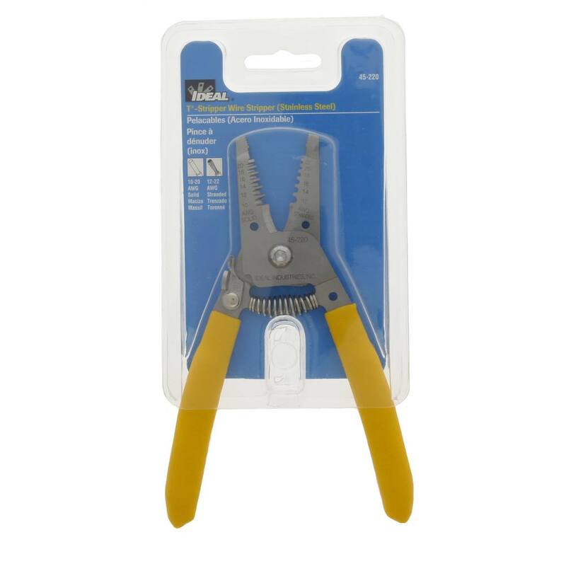 Pelacables/Cortador de alambre de acero inoxidable IDEAL Recto, 10-20 AWG Sólido, 12-22 AWG Trenzado - 45-220