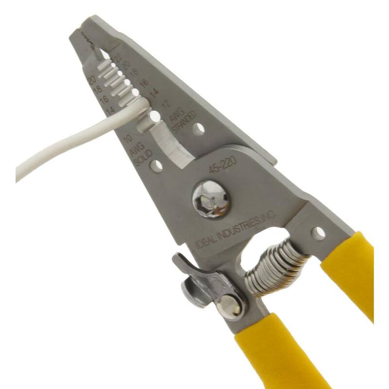 Pelacables/Cortador de alambre de acero inoxidable IDEAL Recto, 10-20 AWG Sólido, 12-22 AWG Trenzado - 45-220
