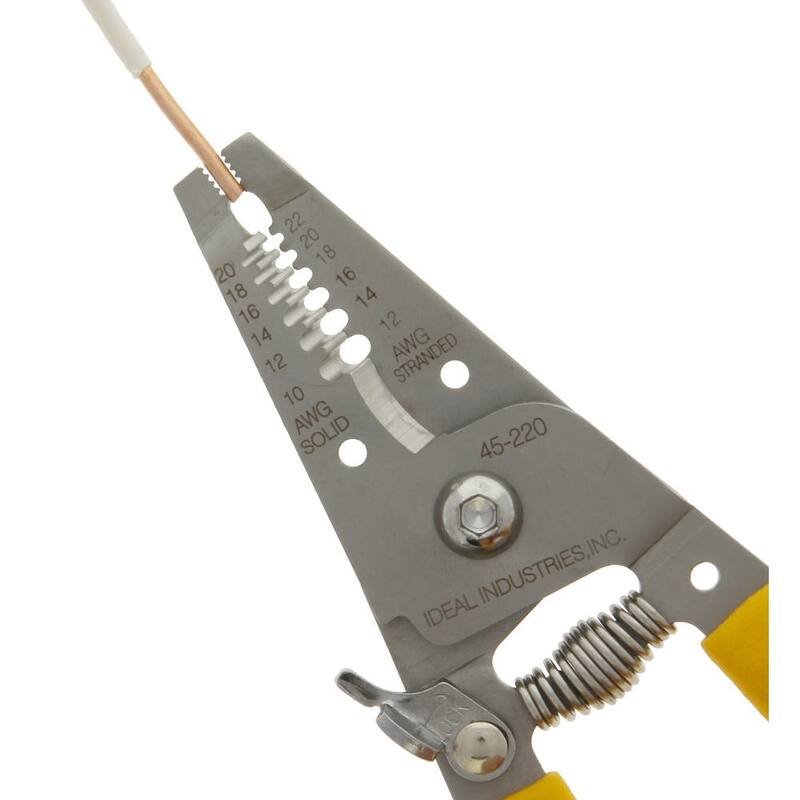 Pelacables/Cortador de alambre de acero inoxidable IDEAL Recto, 10-20 AWG Sólido, 12-22 AWG Trenzado - 45-220