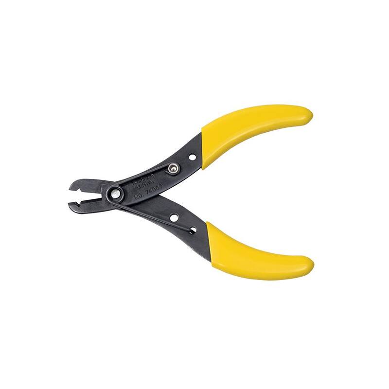 Herramienta Klein de 5 pulgadas para pelar cables ajustable para alambre sólido y trenzado de 12-25 AWG - 74007