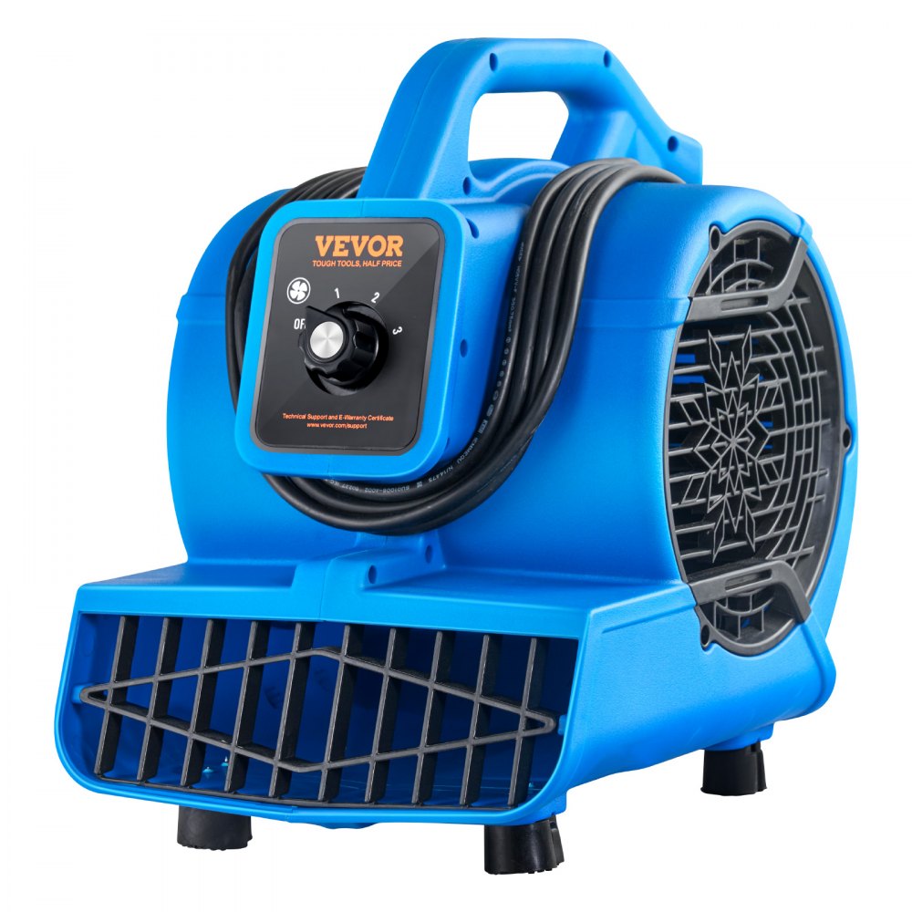 VEVOR Floor Blower 1360 RPM 600 CFM Air Mover with 4 Blowing Angles 3-Speeds - FXZXDMGFJ130AAPPHV1