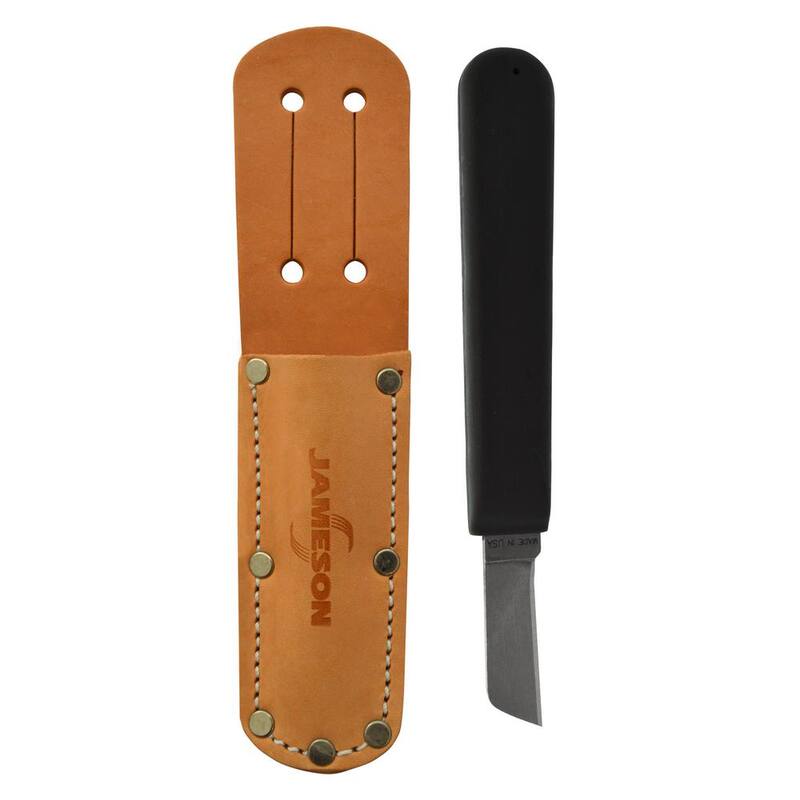 Navaja de empalme de cables Jameson, 6-1/4 pulgadas con funda de cuero para cinturón - 32-24P