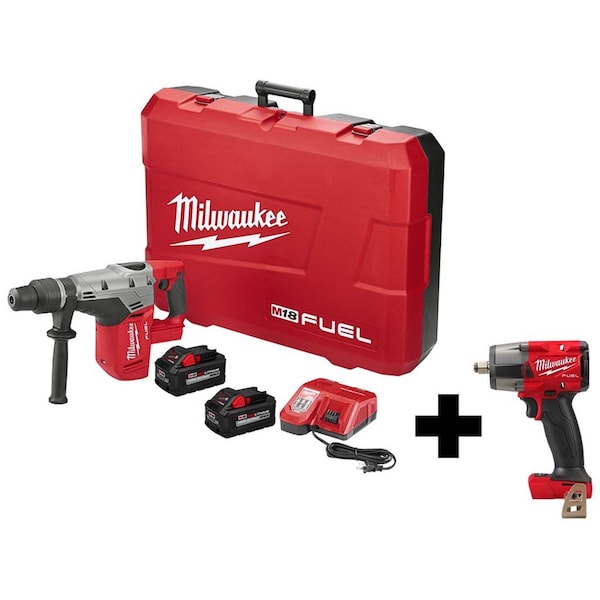 Milwaukee Tool M18 Hammer Drill Kit, M18 Impact Wrench - 2717-22HD, 2962-20
