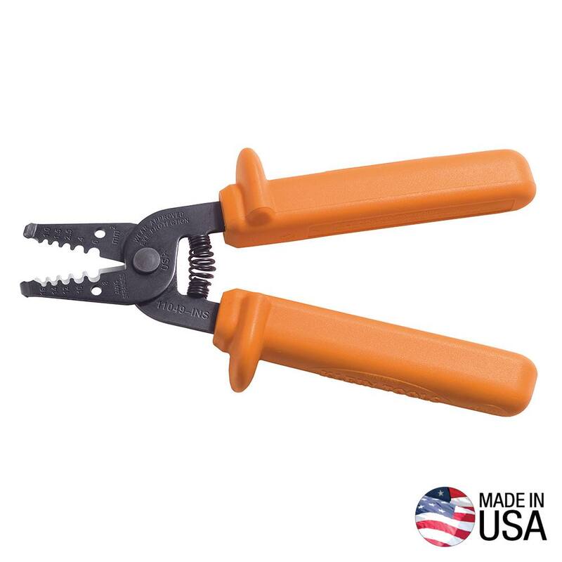 Klein Tools pelacables/cortador de alambre aislado de 8-16 AWG trenzado - 11049-INS