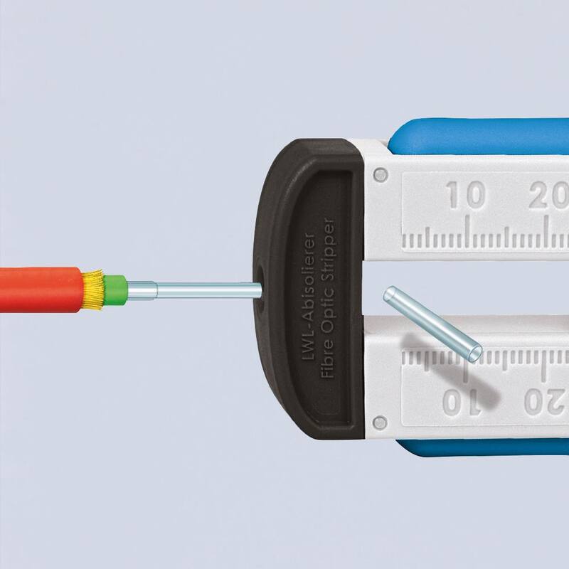 Herramienta de pelado de cables de fibra óptica de 4 1/4" KNIPEX - 12 85 110 SBA