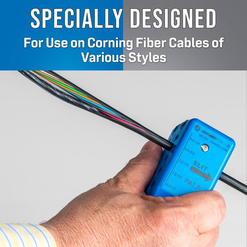 Herramienta JONARD TOOLS de abertura y anillado en el centro de fibra óptica para cables Corning's Minixtend HD 288 y 432 (7.9-8.2 & 10.7-11.0 mm) - MS-336