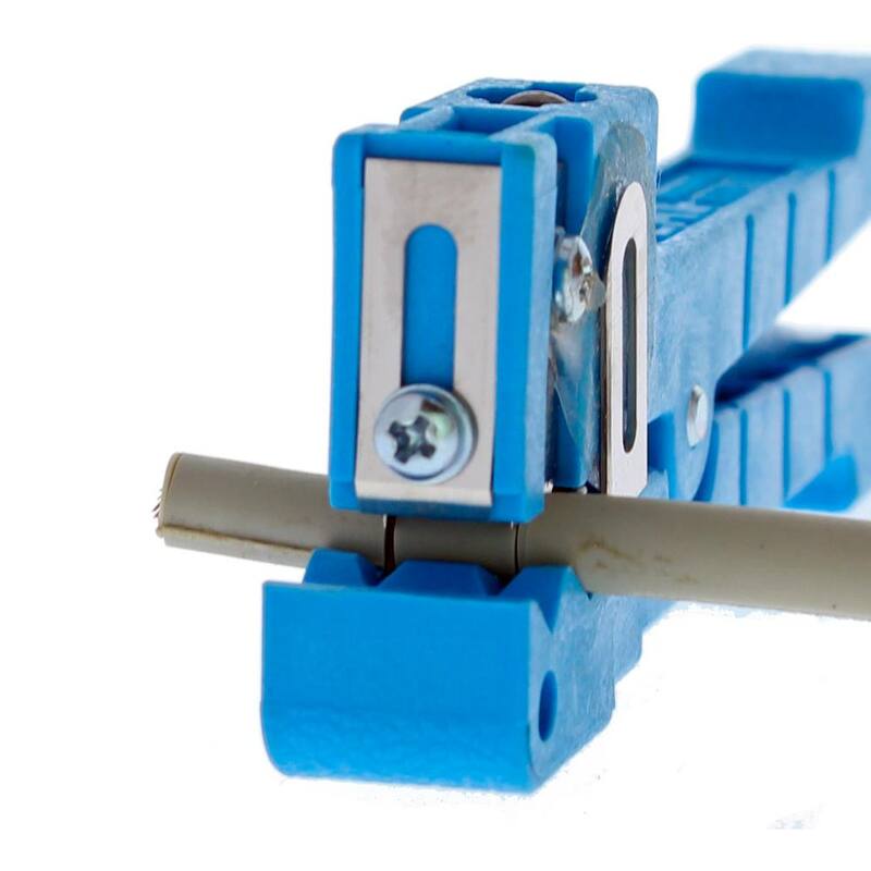 IDEAL 1/8 pulgada a 7/32 pulgadas Cortadora de anillos Coax/Fibra, Azul - 45-163