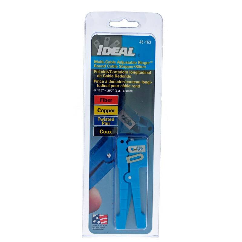 IDEAL 1/8 pulgada a 7/32 pulgadas Cortadora de anillos Coax/Fibra, Azul - 45-163