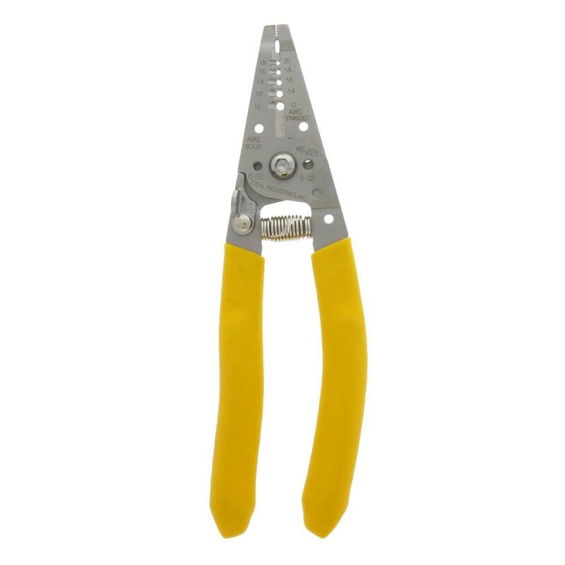 Pelacables/cortador de acero inoxidable IDEAL con mango curvado, 10-18 AWG sólido, 16-26 AWG trenzado - 45-221