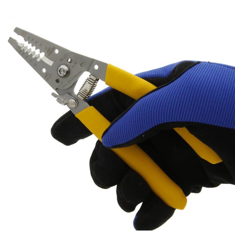 Pelacables/cortador de acero inoxidable IDEAL con mango curvado, 10-18 AWG sólido, 16-26 AWG trenzado - 45-221