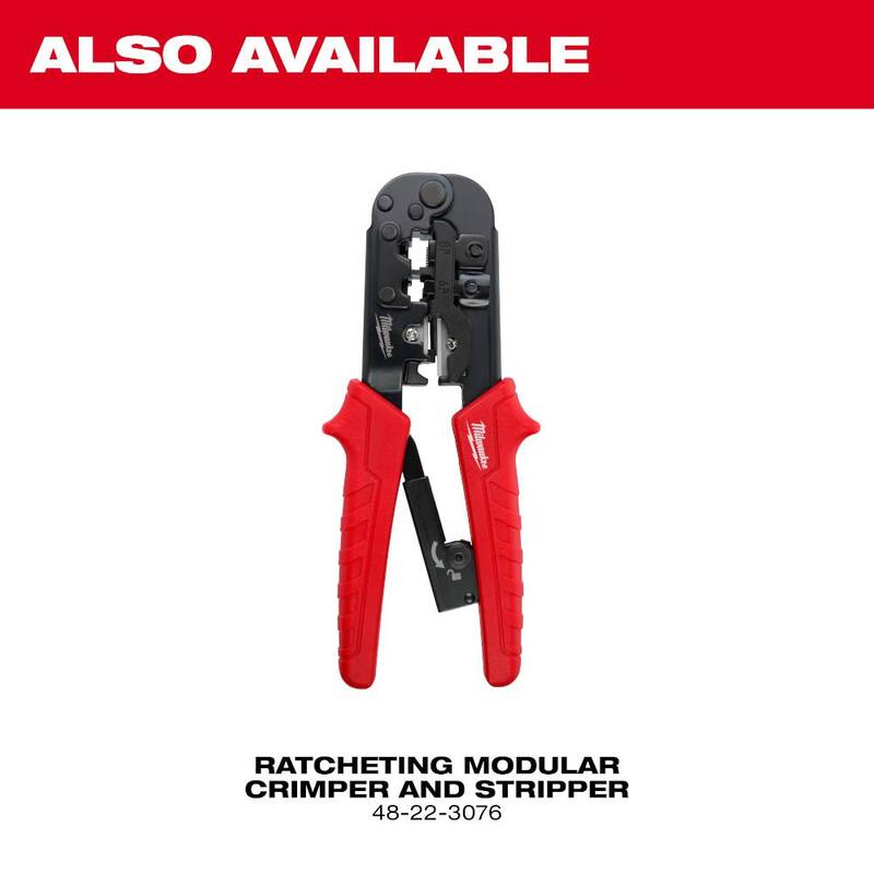 Milwaukee Ajustable crimpadora y pelacables de paso - 48-22-3074