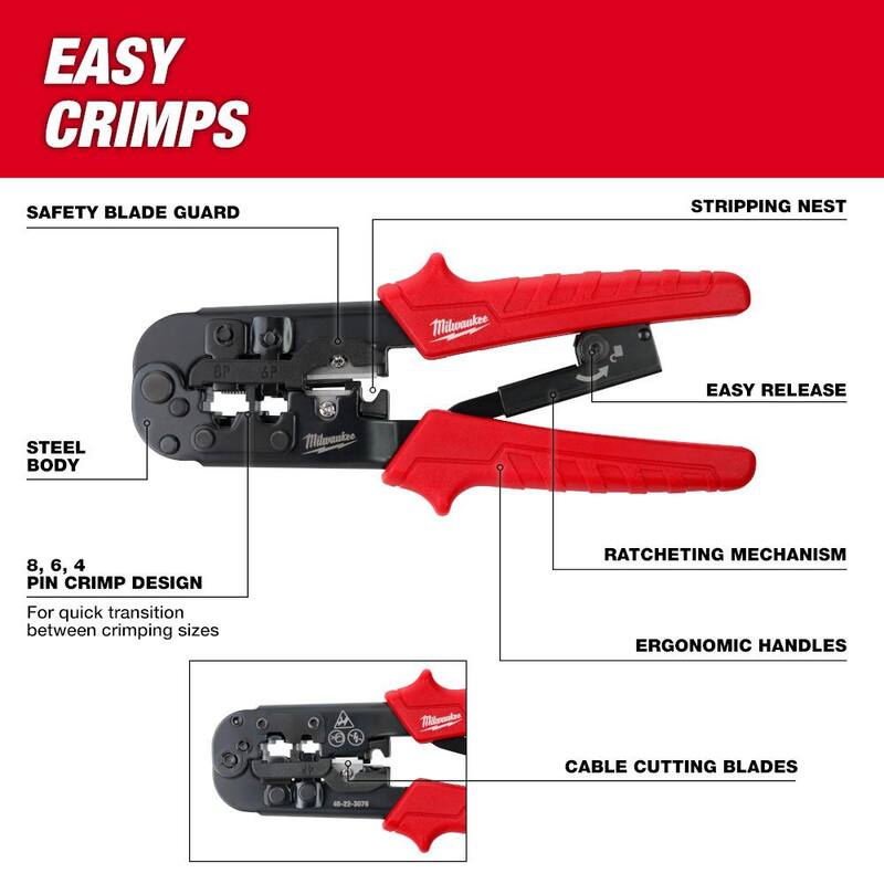 Milwaukee Crimpatriz Modular de Trinquete - 48-22-3076
