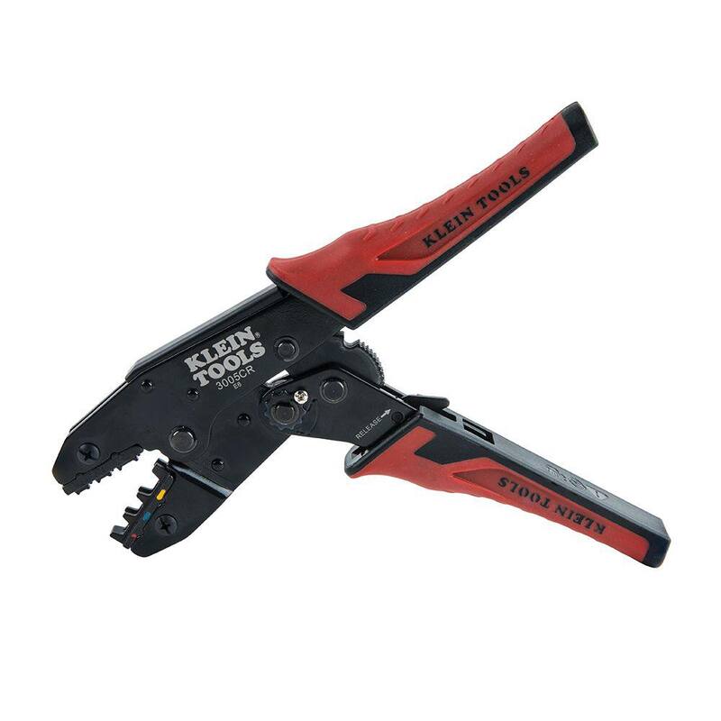 Herramienta de engarzado de trinquete Klein Tools, Terminales aislados de calibre 10-22 AWG - 3005CR
