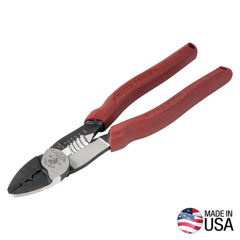 Klein Tools Crimpador, Cortador y Pelador de Alambre de Acero Forjado - 2005NSEN