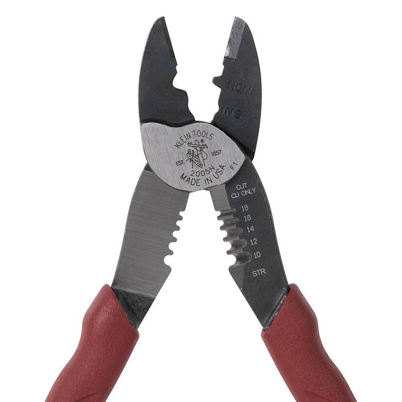 Klein Tools Crimpador, Cortador y Pelador de Alambre de Acero Forjado - 2005NSEN