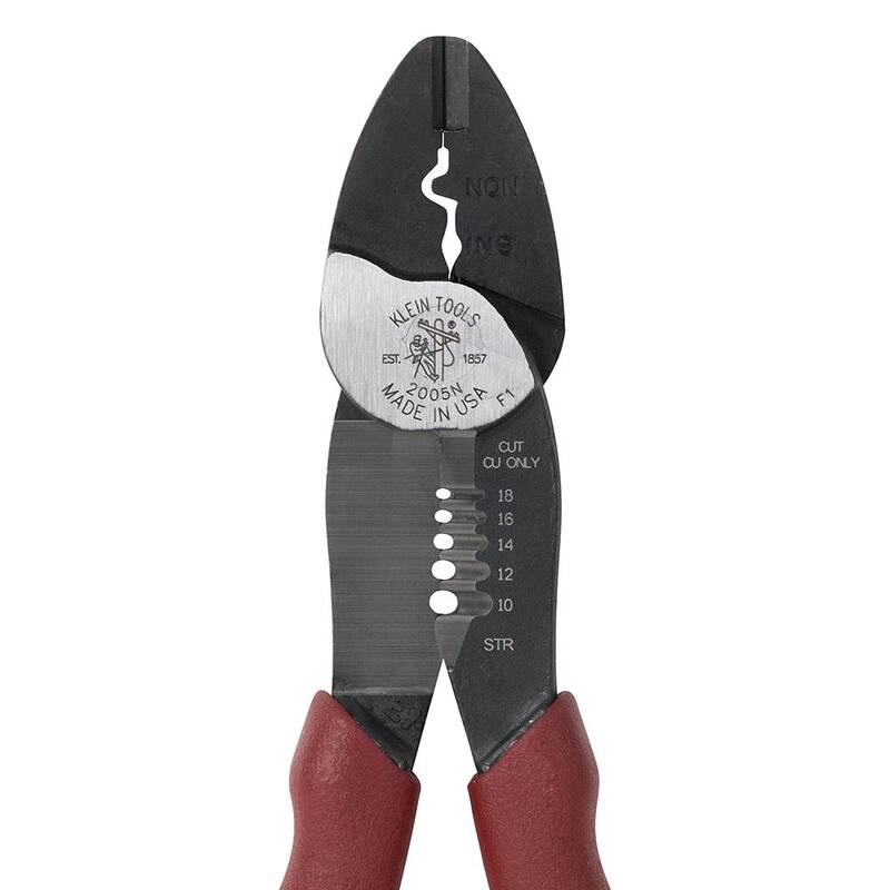Klein Tools Crimpador, Cortador y Pelador de Alambre de Acero Forjado - 2005NSEN