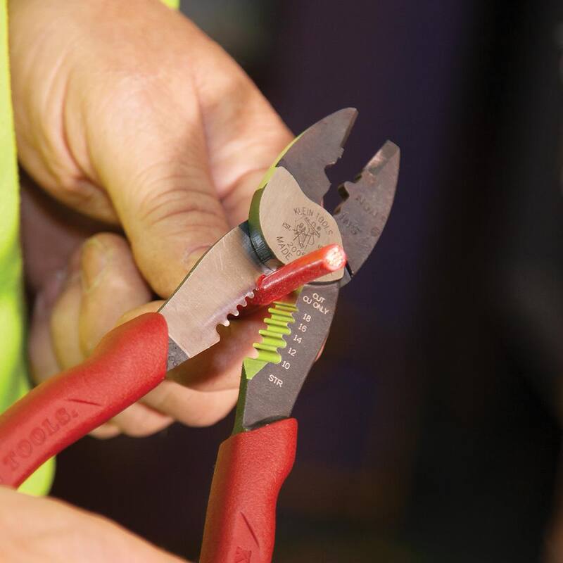 Klein Tools Crimpador, Cortador y Pelador de Alambre de Acero Forjado - 2005NSEN