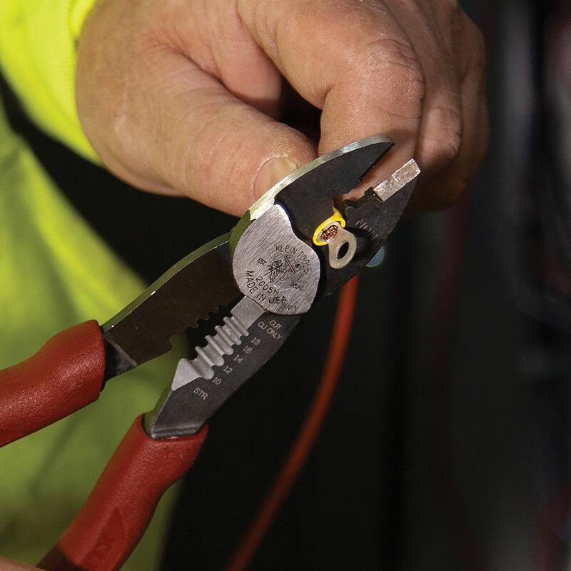 Klein Tools Crimpador, Cortador y Pelador de Alambre de Acero Forjado - 2005NSEN