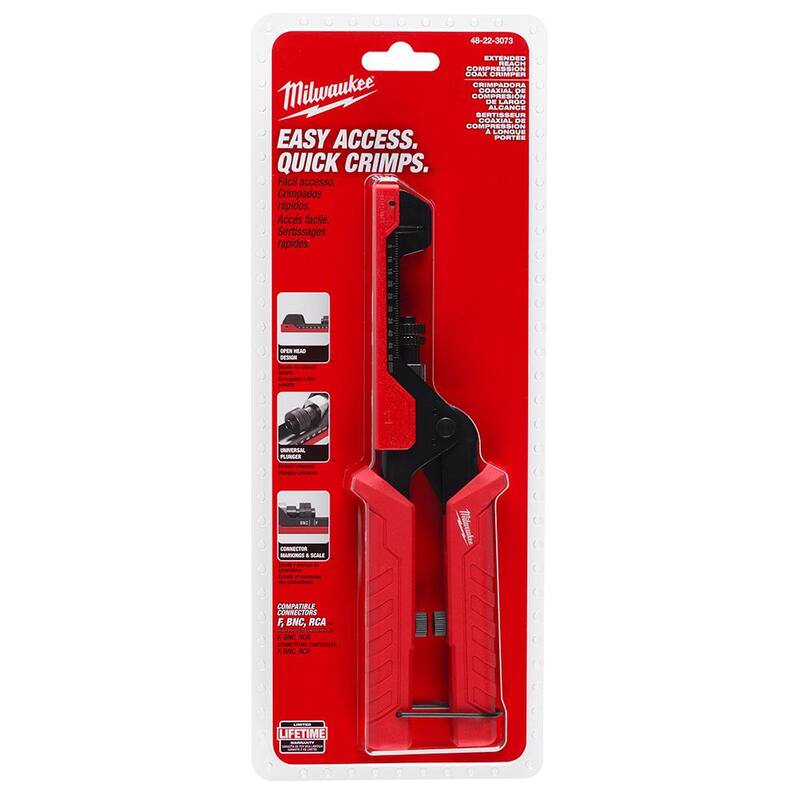 Milwaukee Crimpadora de Compresión de Coaxial de Alcance Extendido - 48-22-3073