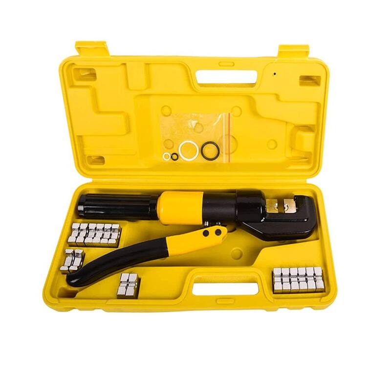 Herramienta de engarce de cables con manguito hidráulico eléctrico Etokfoks 10T con un alcance de 0.43 y 9 juegos de dados - MLSA04-2LT008.