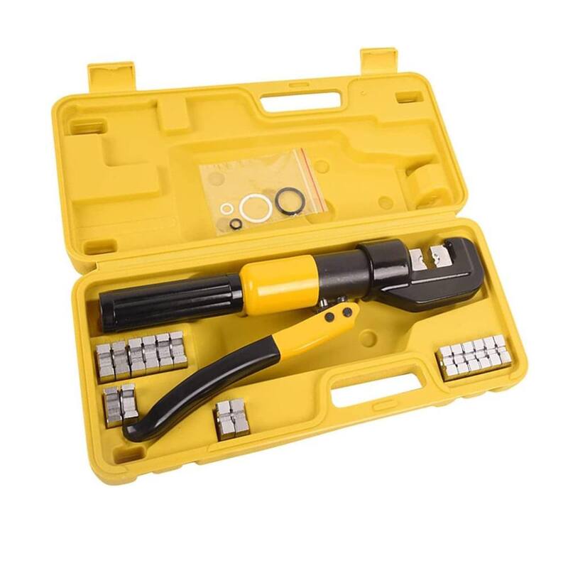 Herramienta de engarce de cables con manguito hidráulico eléctrico Etokfoks 10T con un alcance de 0.43 y 9 juegos de dados - MLSA04-2LT008.
