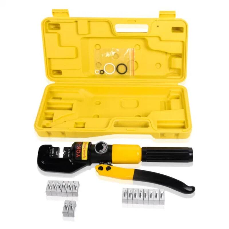 Herramienta de engarce de cables con manguito hidráulico eléctrico Etokfoks 10T con un alcance de 0.43 y 9 juegos de dados - MLSA04-2LT008.