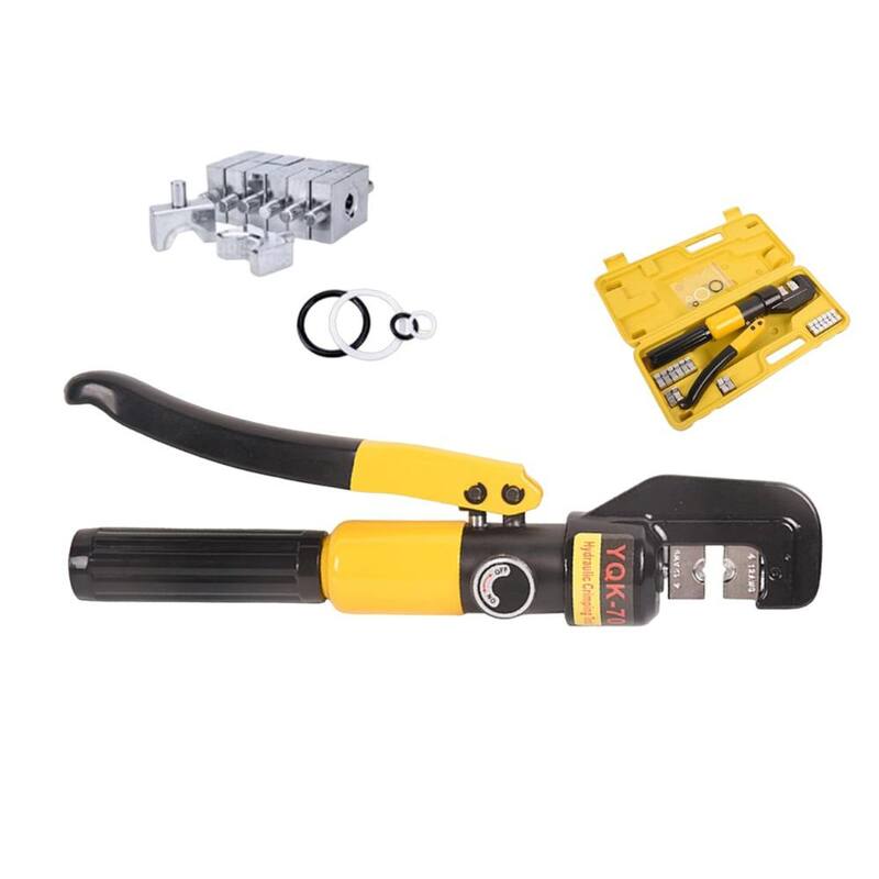 Herramienta de engarce de cables con manguito hidráulico eléctrico Etokfoks 10T con un alcance de 0.43 y 9 juegos de dados - MLSA04-2LT008.