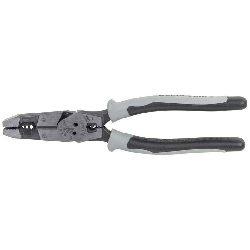 Pinzas híbridas Klein Tools con crimpeadora, extractor de cinta de pescado y pelacables - J2159CRTP
