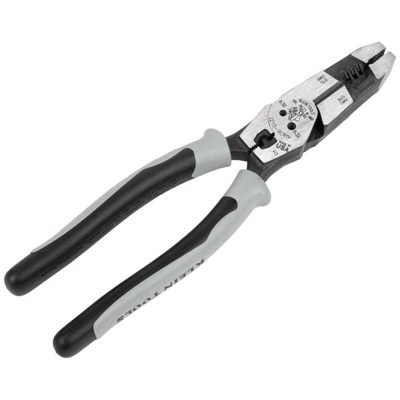 Pinzas híbridas Klein Tools con crimpeadora, extractor de cinta de pescado y pelacables - J2159CRTP