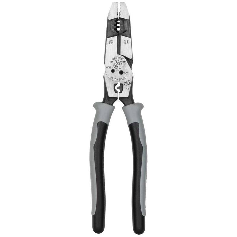 Pinzas híbridas Klein Tools con crimpeadora, extractor de cinta de pescado y pelacables - J2159CRTP