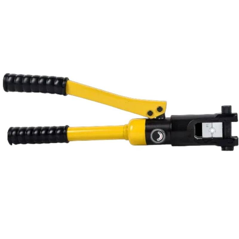 Herramienta de prensado de cable hidráulico Etokfoks 16T con recorrido de 0.87 pulgadas, con capacidad de 9 AWG a 600 MCM y 13 juegos de matrices, YQK-300 - MLSA04-2LT312.